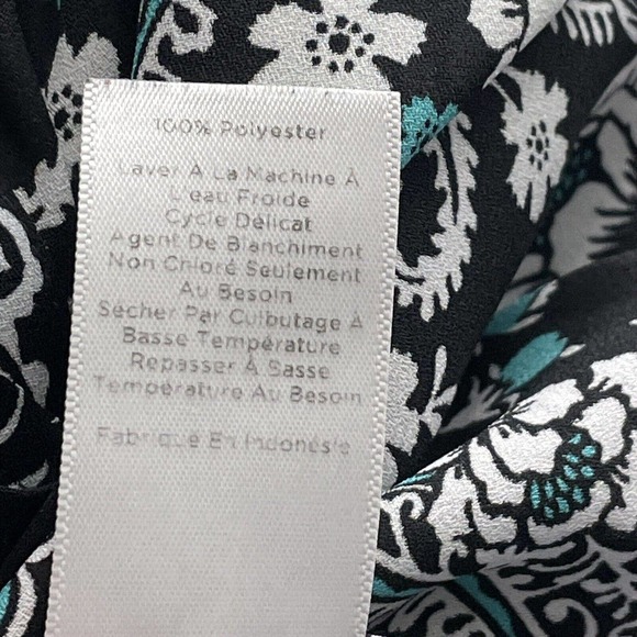 Talbots Womens Plus Size 2X Printed Lightweight Polyester 3/4 Sleeve Blouse Top - Picture 4 of 15